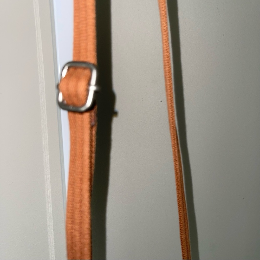 Fossil Key-Per Multicolor Stripe Crossbody Bag Small Canvas Leather Trim - Picture 7 of 8